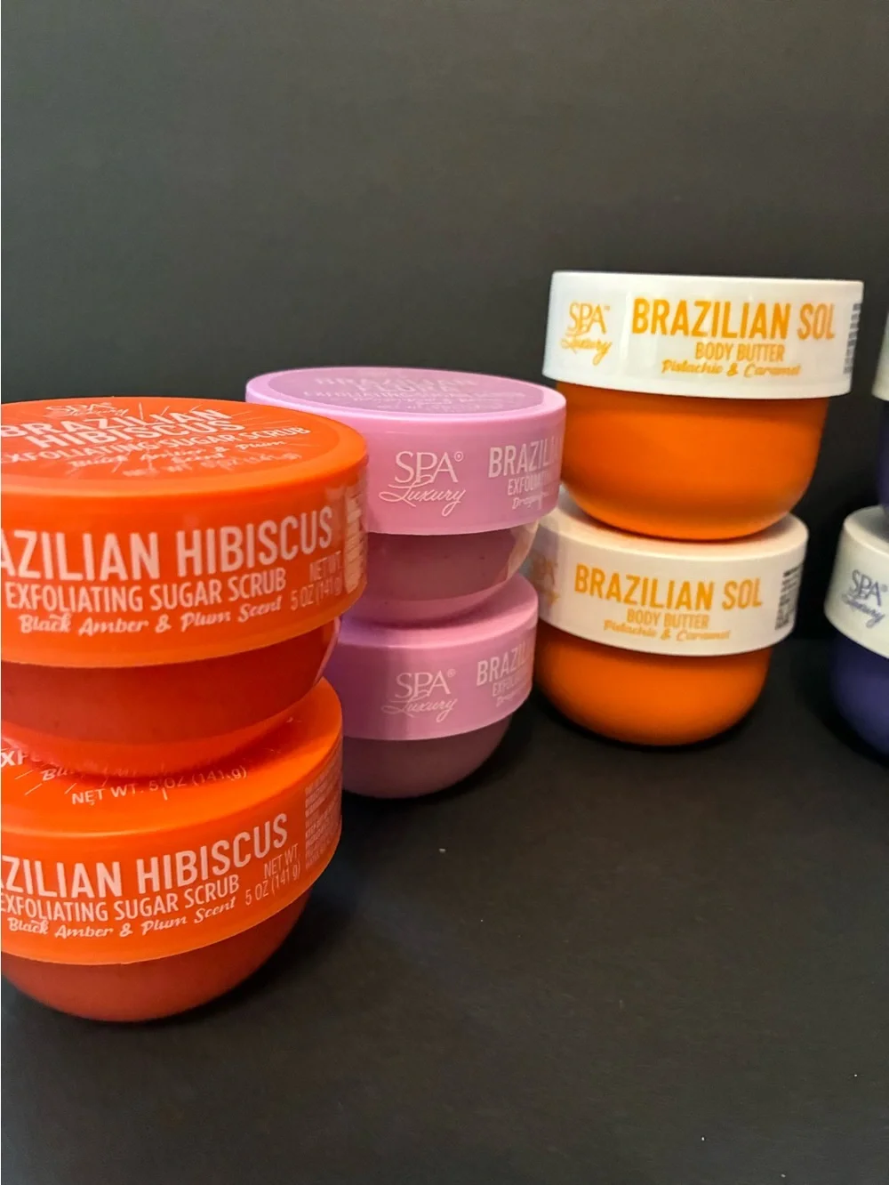 SPA Luxury Brazilian Body Butter & Body Scrubs Collection bundle
